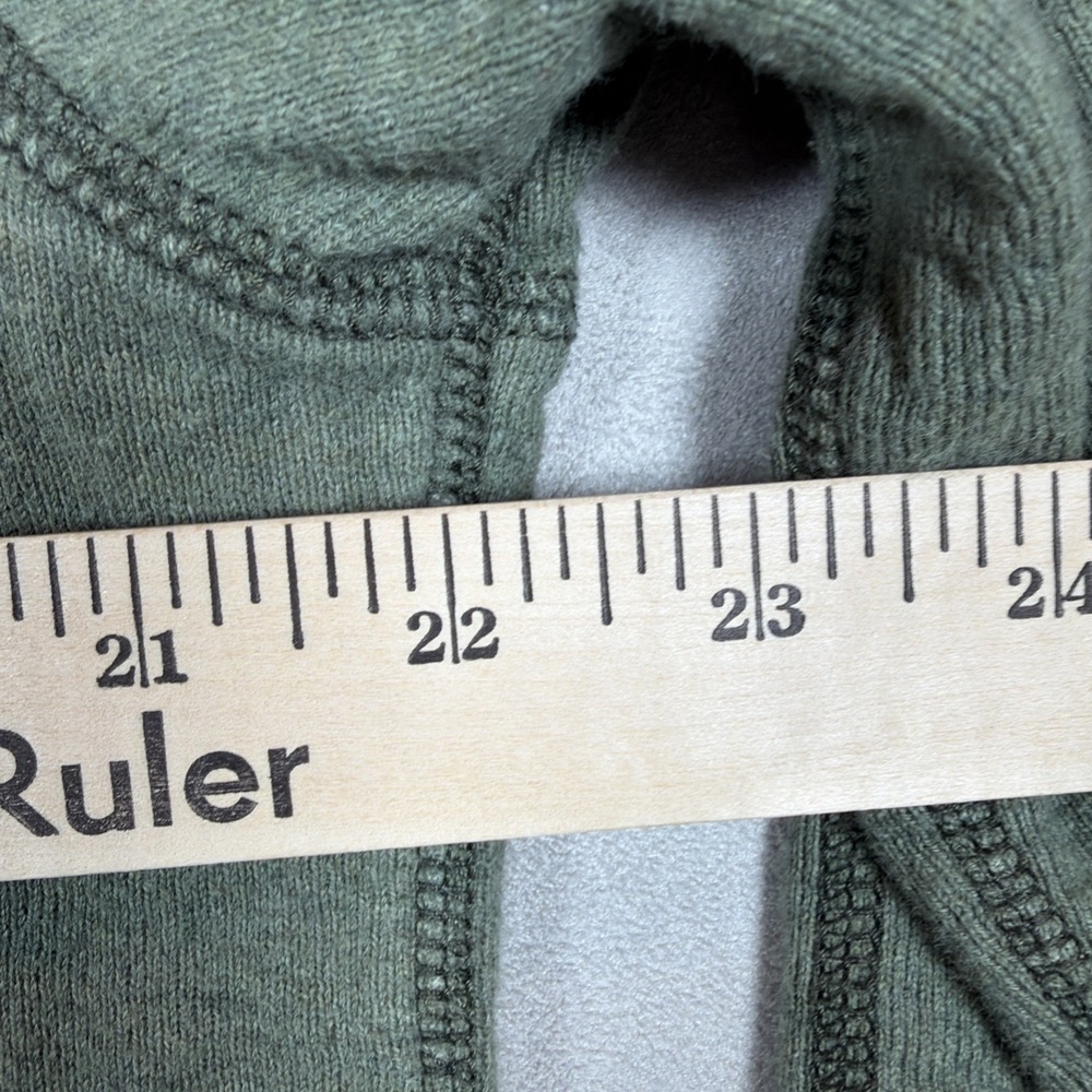 Eddie Bauer Heavyweight Henley Shirt Men's Large Green Long Sleeve Cotton - Picture 14 of 14